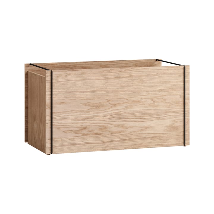 Boîte de rangement en chêne 33x60 cm - Bois, noir - MOEBE