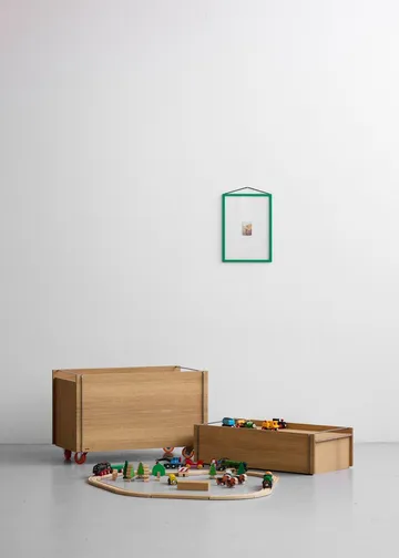 Boîte de rangement Moebe - Chêne huilé-acier inoxydable, low, 16,5x60x31 cm - MOEBE