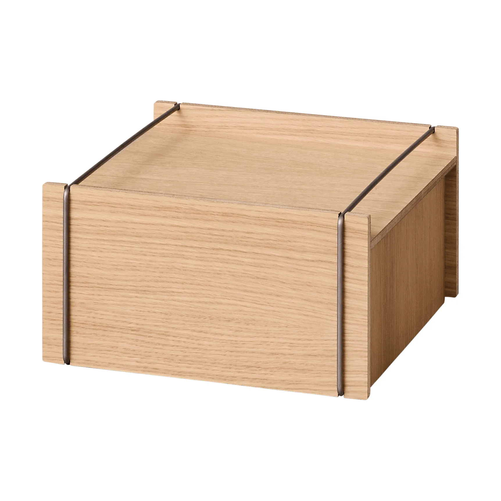 Boîte de rangement Moebe, Chêne huilé-acier inoxydable, small, 16,5x30x31 cm MOEBE