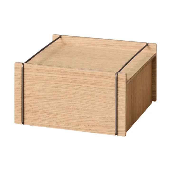 Boîte de rangement Moebe - Chêne huilé-acier inoxydable, small, 16,5x30x31 cm - MOEBE