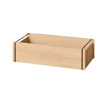 Boîte de rangement Moebe - Chêne huilé-noir, low, 16,5x60x31 cm - MOEBE