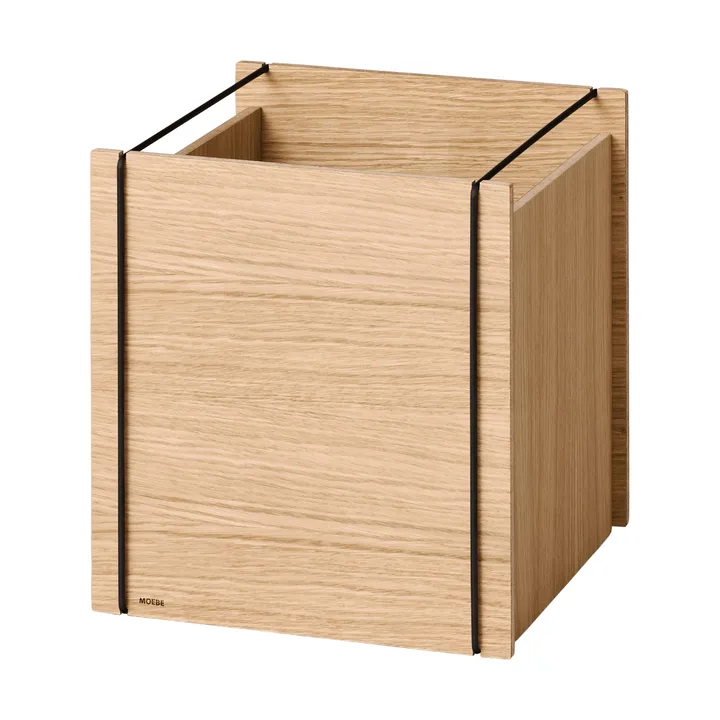 Boîte de rangement Moebe - Chêne huilé-noir, square, 33x30x31 cm - MOEBE