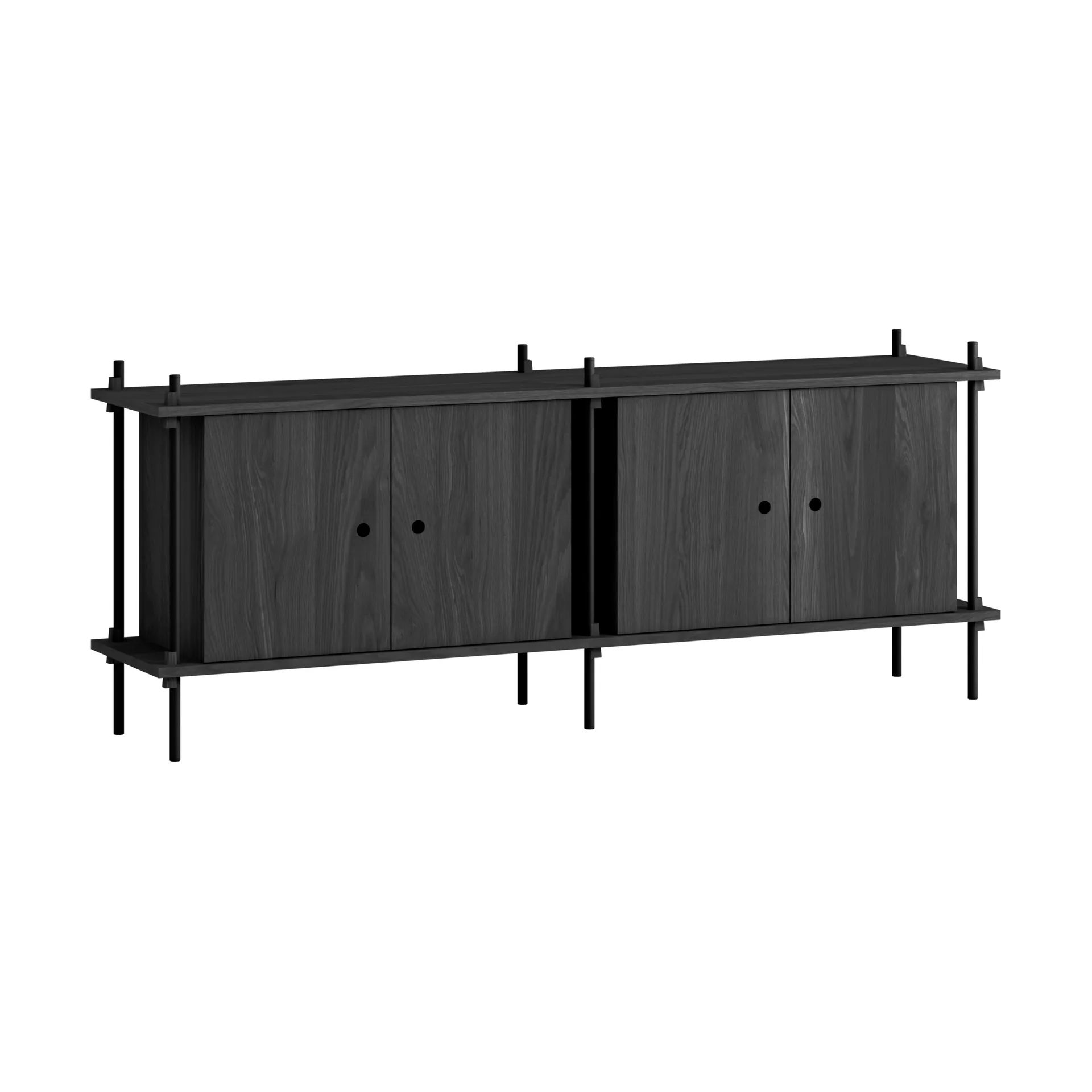 Buffet Shelving System, Black, 163x65x35 cm, S.65.2.D MOEBE