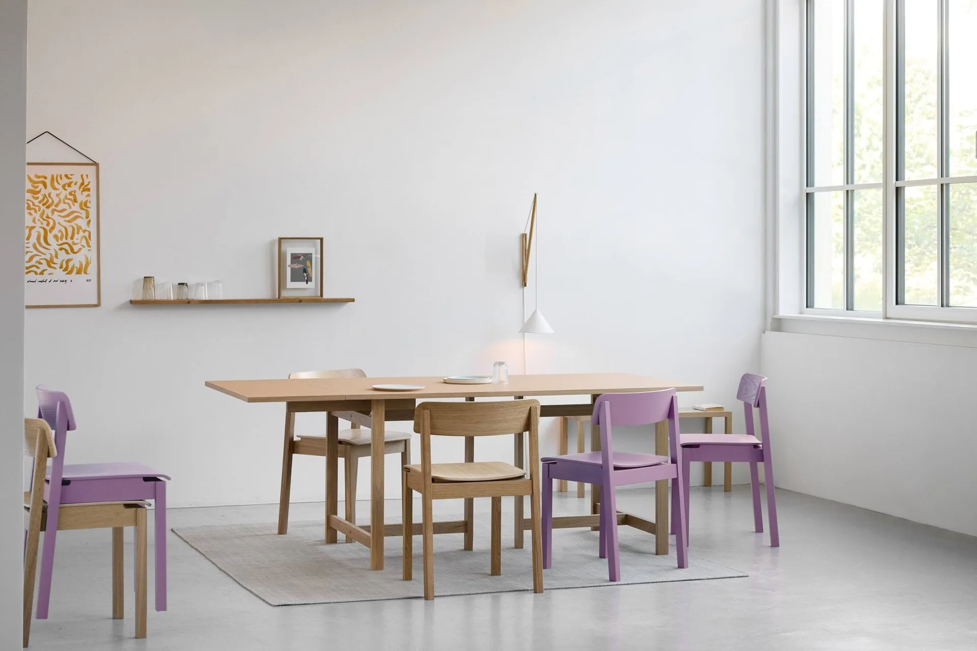 Chaise Everyday Chair, Soft lavender MOEBE