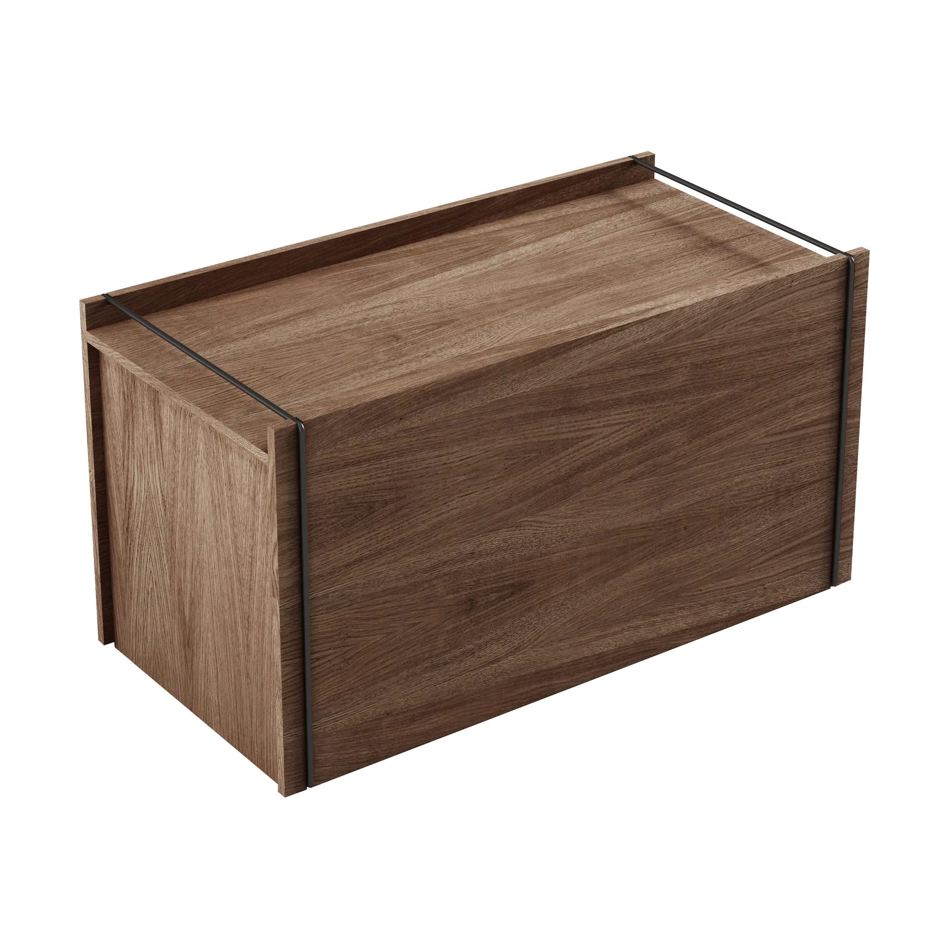Couvercle pour boîte de rangement 28x60 cm, Smoked oak MOEBE