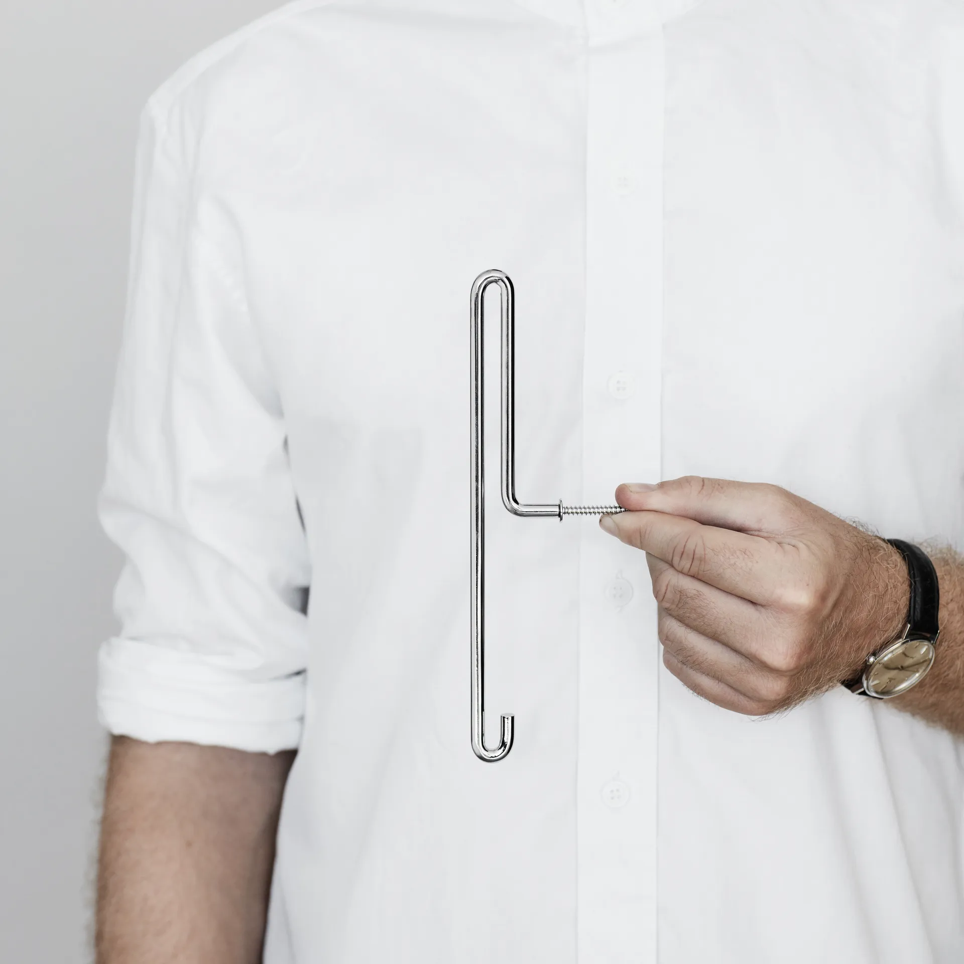 Crochet mural Moebe grand, Acier inoxydable MOEBE