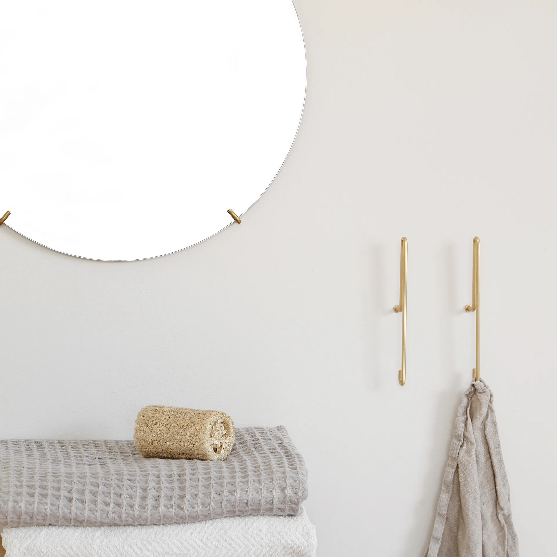 Crochet mural Moebe grand, Doré mat MOEBE