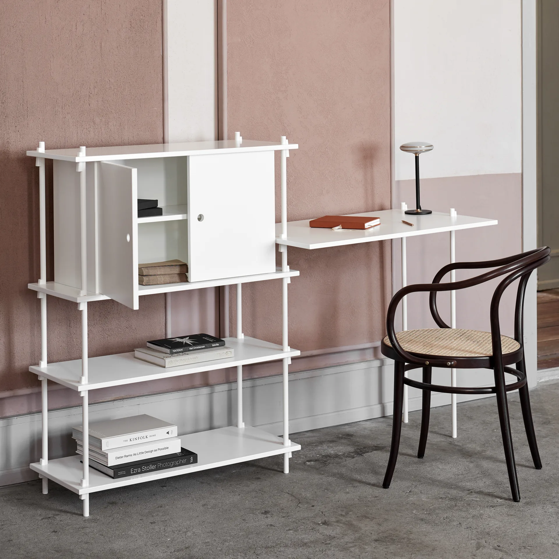 Ensemble d'étagère Moebe 85 cm, White MOEBE