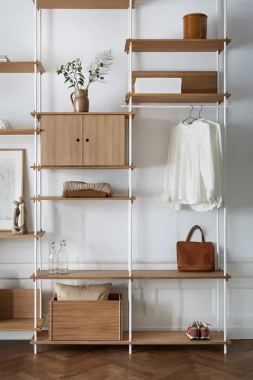 Étagère avec armoire Shelving System - Chêne fumé-white, 163x200x35 cm, S.200.2.C - MOEBE