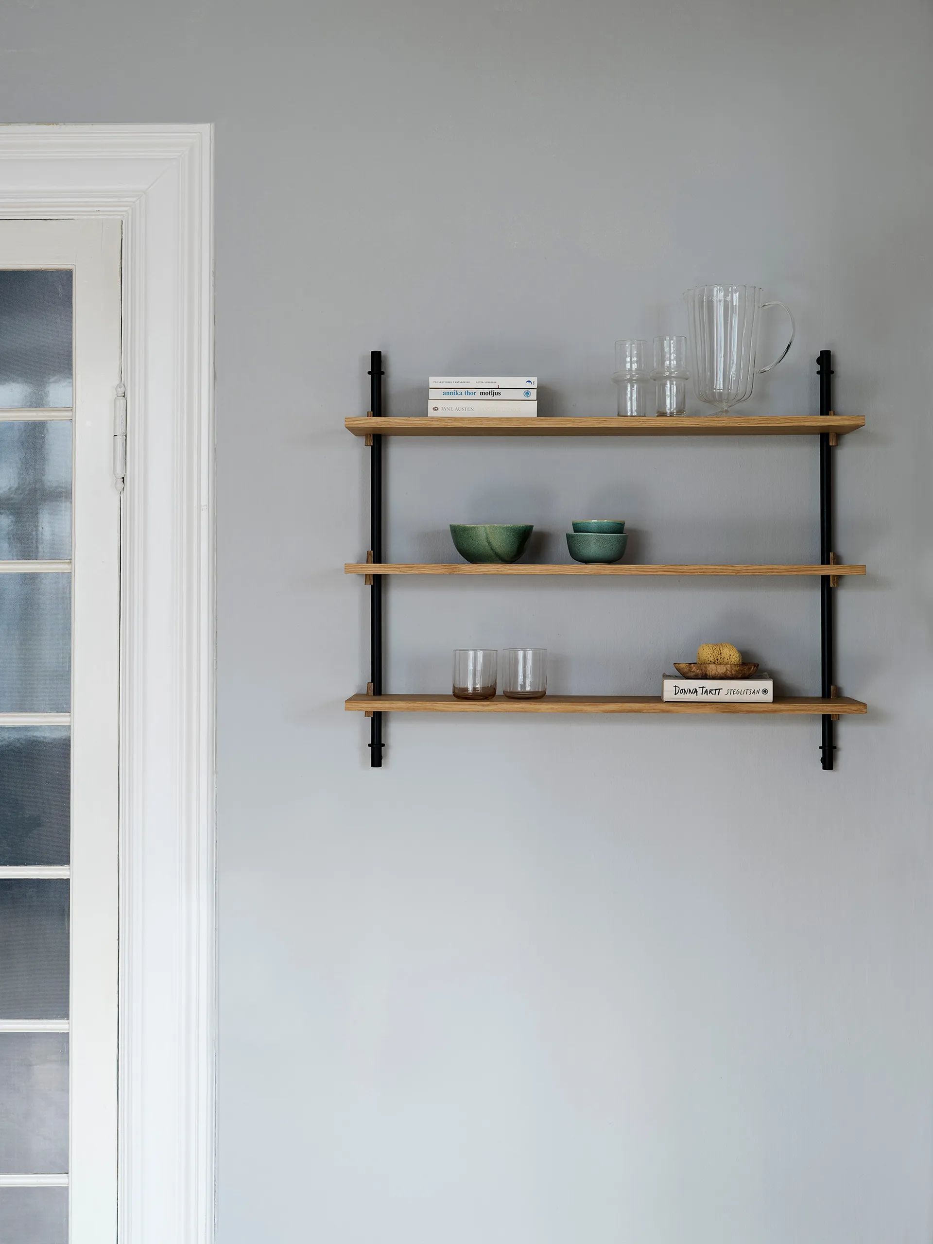 Étagère murale Wall Shelving, Chêne fumé-warm grey, 92x115x17,5 cm, WS.115.1 MOEBE