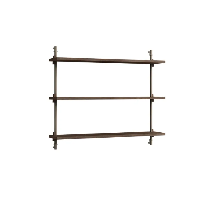 Étagère murale Wall Shelving - Chêne fumé-warm grey, 92x65x17,5 cm, WS.65.1 - MOEBE