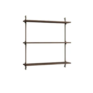 Étagère murale Wall Shelving - Chêne fumé-warm grey, 92x85x17,5 cm, WS.85.1 - MOEBE