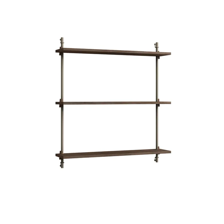 Étagère murale Wall Shelving - Chêne fumé-warm grey, 92x85x17,5 cm, WS.85.1 - MOEBE