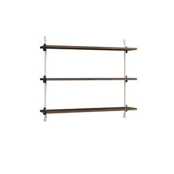 Étagère murale Wall Shelving - Chêne fumé-white, 92x65x17,5 cm, WS.65.1 - MOEBE
