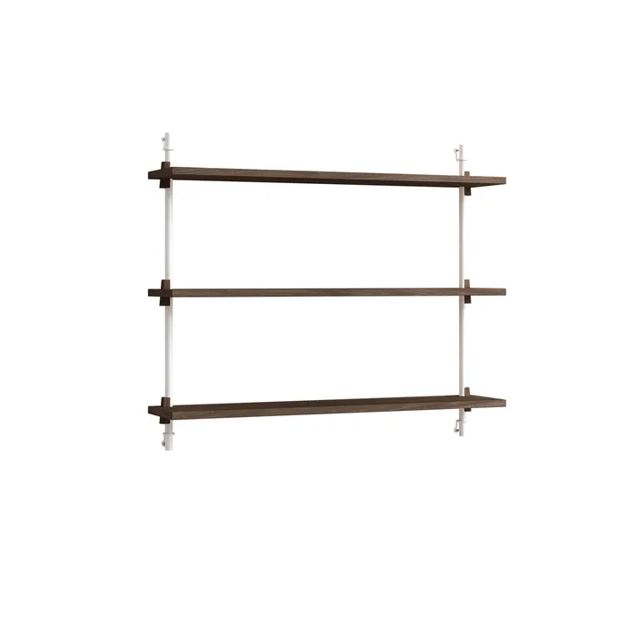 Étagère murale Wall Shelving - Chêne fumé-white, 92x65x17,5 cm, WS.65.1 - MOEBE