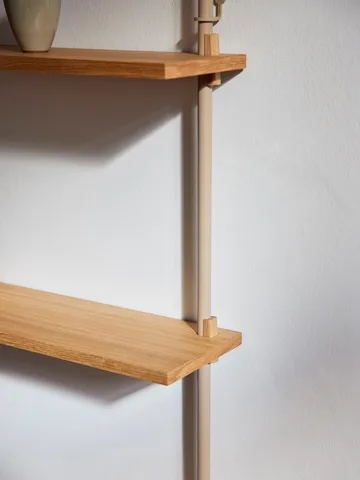 Étagère murale Wall Shelving - Chêne-warm grey, 92x115x17,5 cm, WS.115.1 - MOEBE