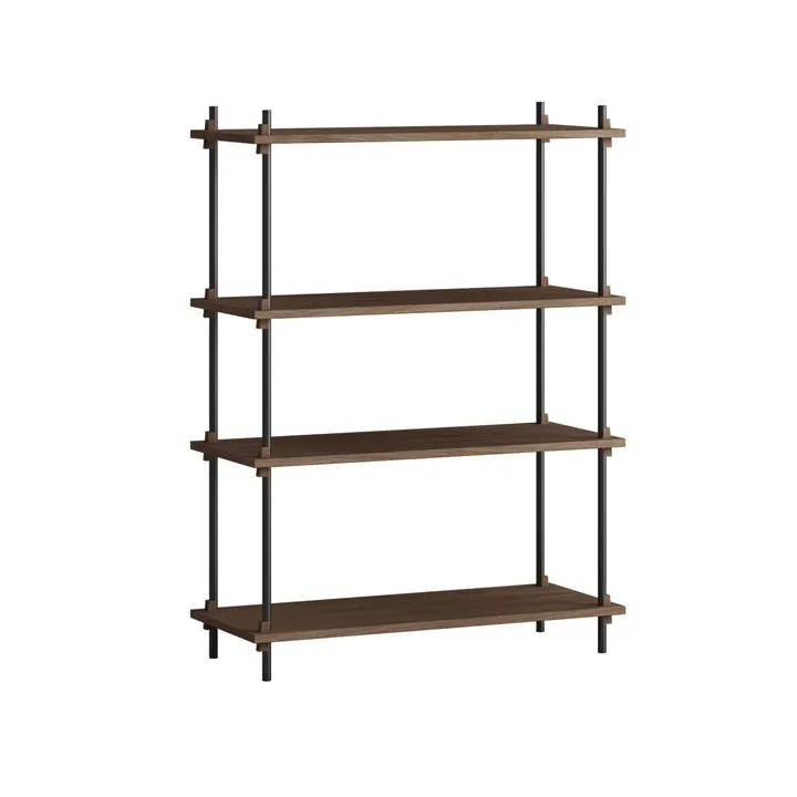 Étagère Shelving System classic - Chêne fumé-black, 86x115x35 cm, S.115.1.A - MOEBE