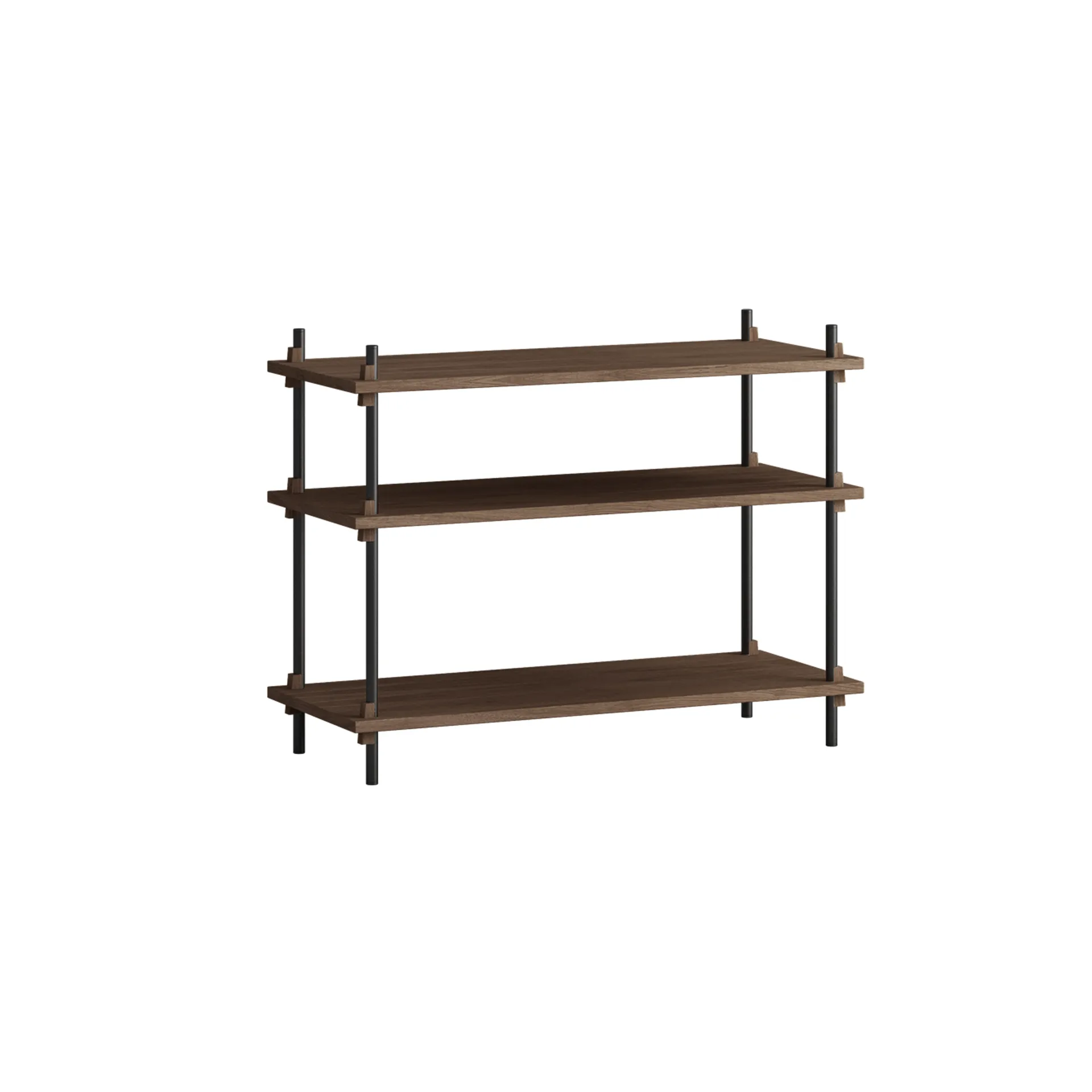 Étagère Shelving System classic, Chêne fumé-black, 86x65x35 cm, S.65.1.A MOEBE