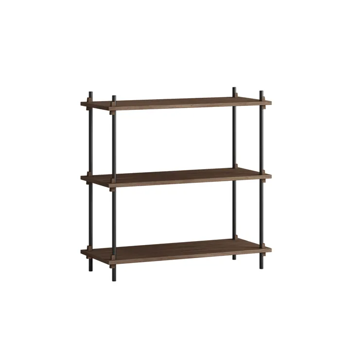 Étagère Shelving System classic - Chêne fumé-black, 86x85x35 cm, S.85.1.A - MOEBE