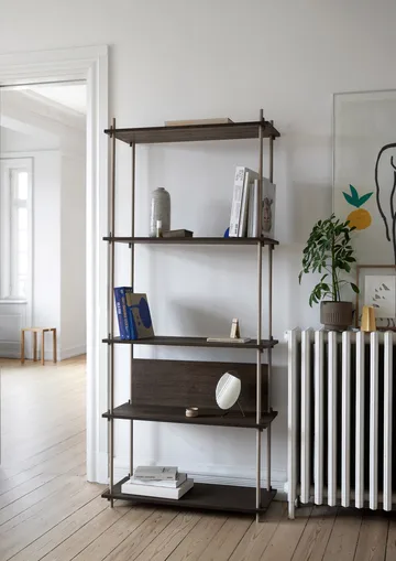 Étagère Shelving System classic - Chêne fumé-black, 86x85x35 cm, S.85.1.A - MOEBE