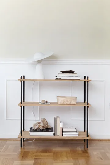 Étagère Shelving System classic - Chêne fumé-black, 86x85x35 cm, S.85.1.A - MOEBE