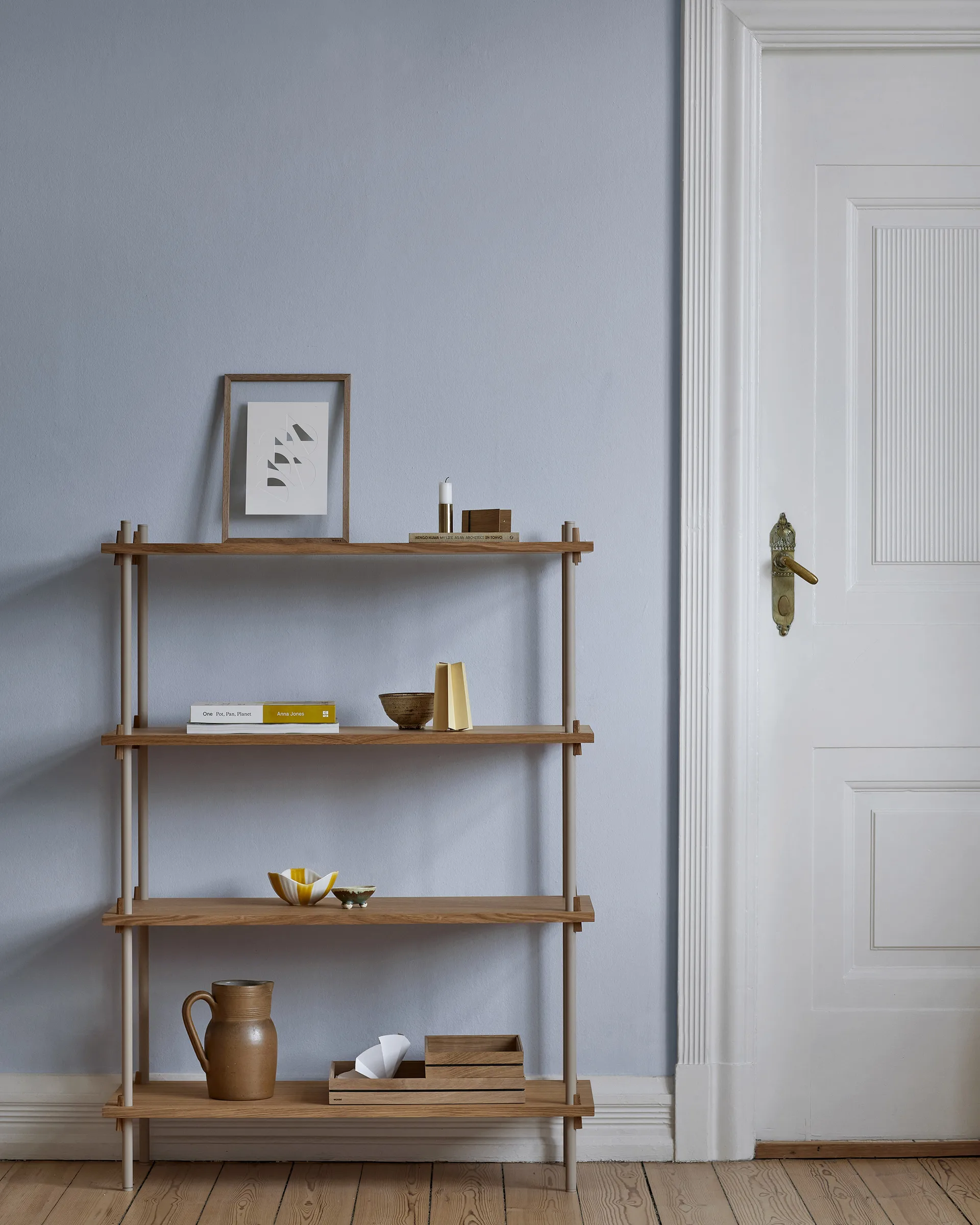 Étagère Shelving System classic, Chêne fumé-black, 86x85x35 cm, S.85.1.A MOEBE