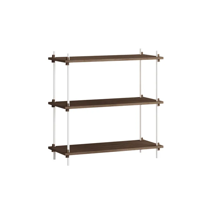 Étagère Shelving System classic - Chêne fumé-white, 86x85x35 cm, S.85.1.A - MOEBE