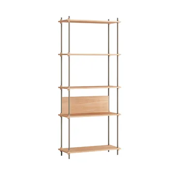 Étagère Shelving System classic - Chêne-warm grey, 86×200×35 cm, S.200.1.A - MOEBE