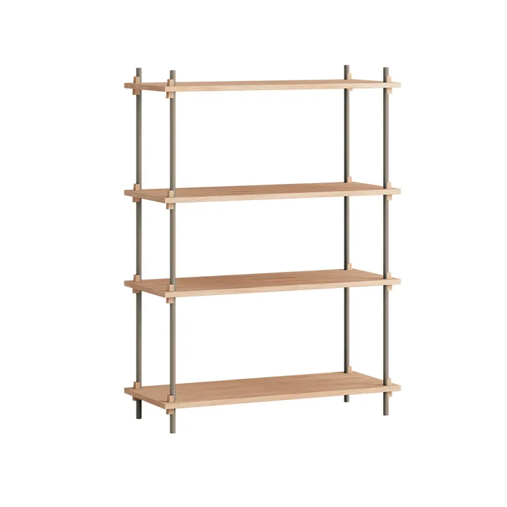 Étagère Shelving System classic - Chêne-warm grey, 86x115x35 cm, S.115.1.A - MOEBE