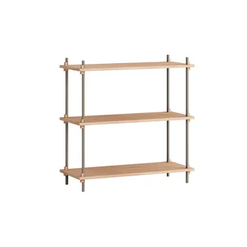Étagère Shelving System classic - Chêne-warm grey, 86x85x35 cm, S.85.1.A - MOEBE