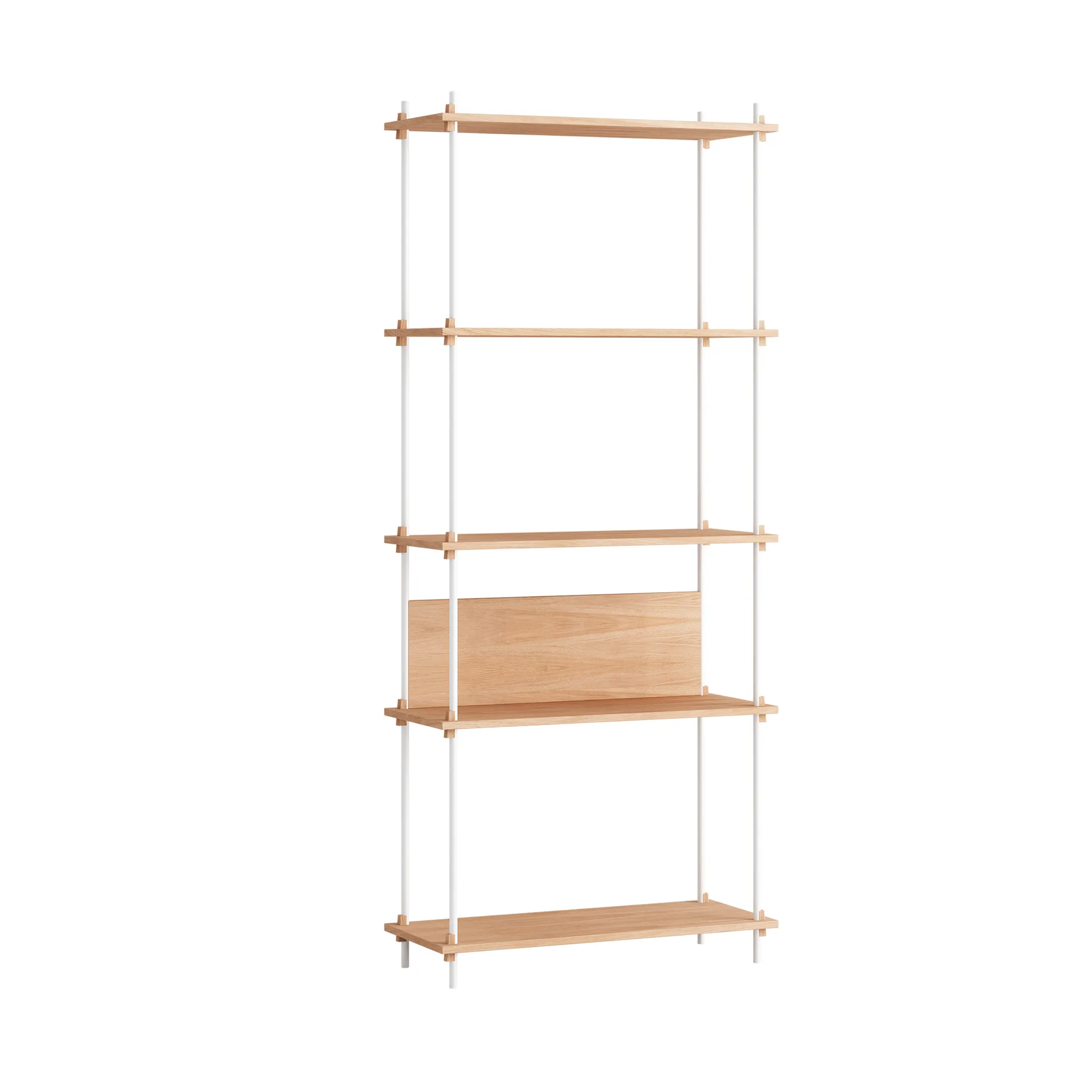Étagère Shelving System classic, Chêne-white, 86x200x35 cm, S.200.1.A MOEBE