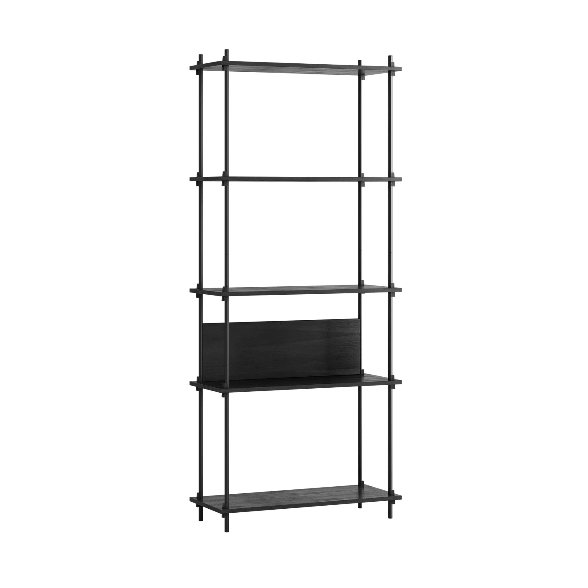 Étagère Shelving System classic, Noir, 86x200x35 cm, S.200.1.A MOEBE