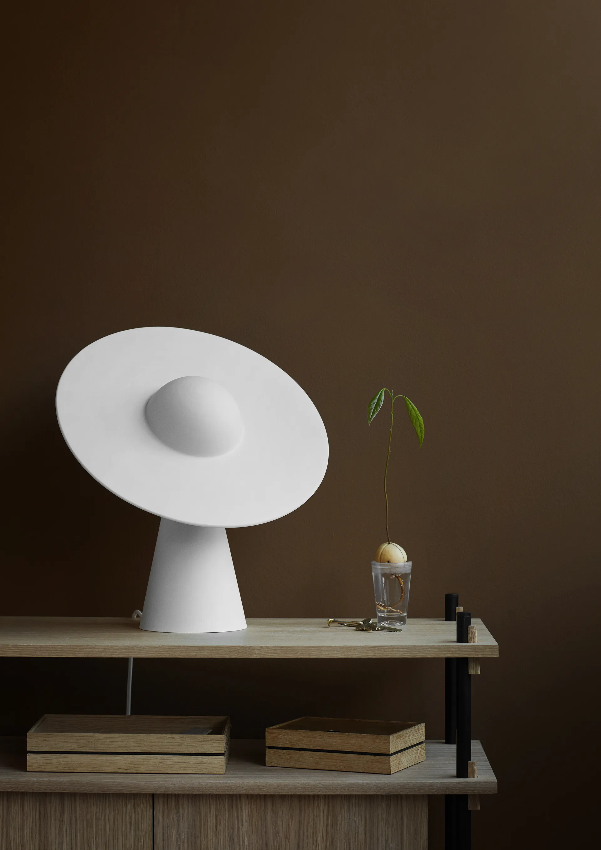 Lampe de table en céramique 33x37,1 cm, Blanc MOEBE