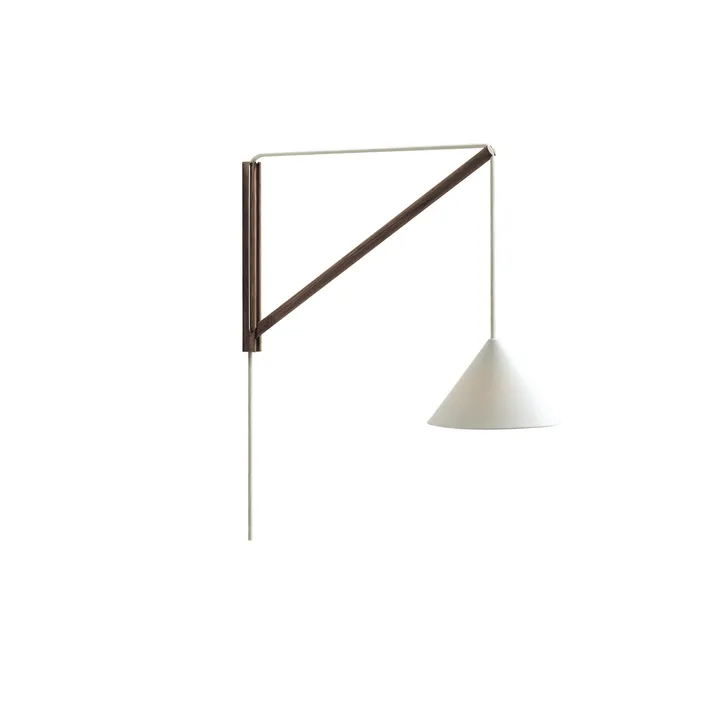 Lampe murale suspendue - Chêne fumé-blanc - MOEBE