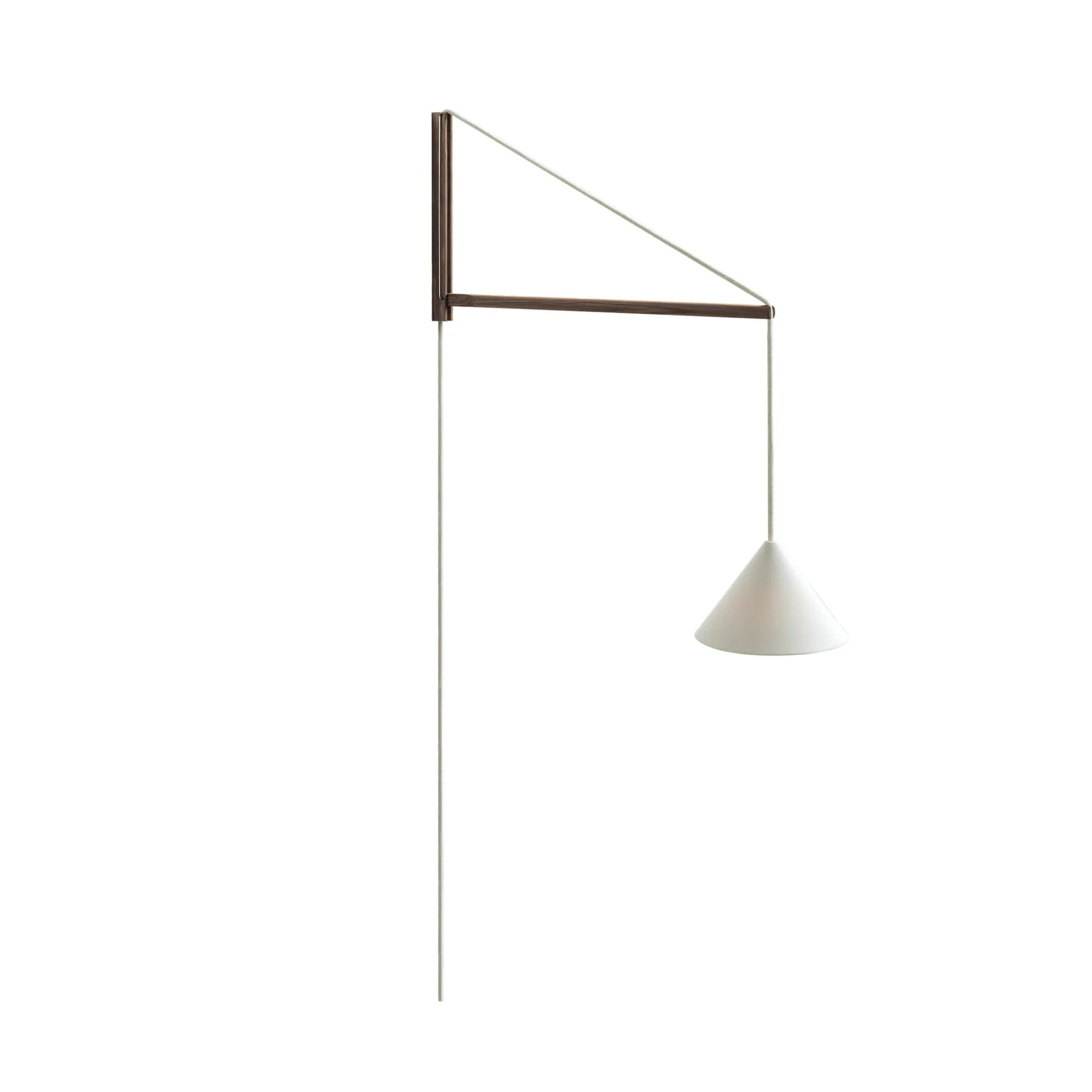 Lampe murale suspendue, Chêne fumé-blanc MOEBE