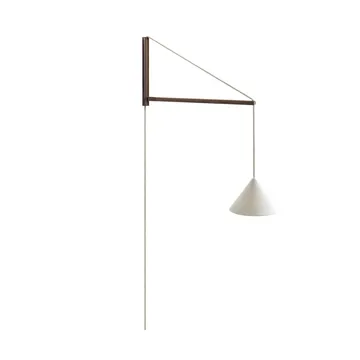 Lampe murale suspendue - Chêne fumé-blanc - MOEBE