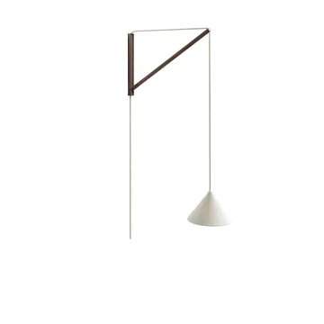 Lampe murale suspendue - Chêne fumé-blanc - MOEBE