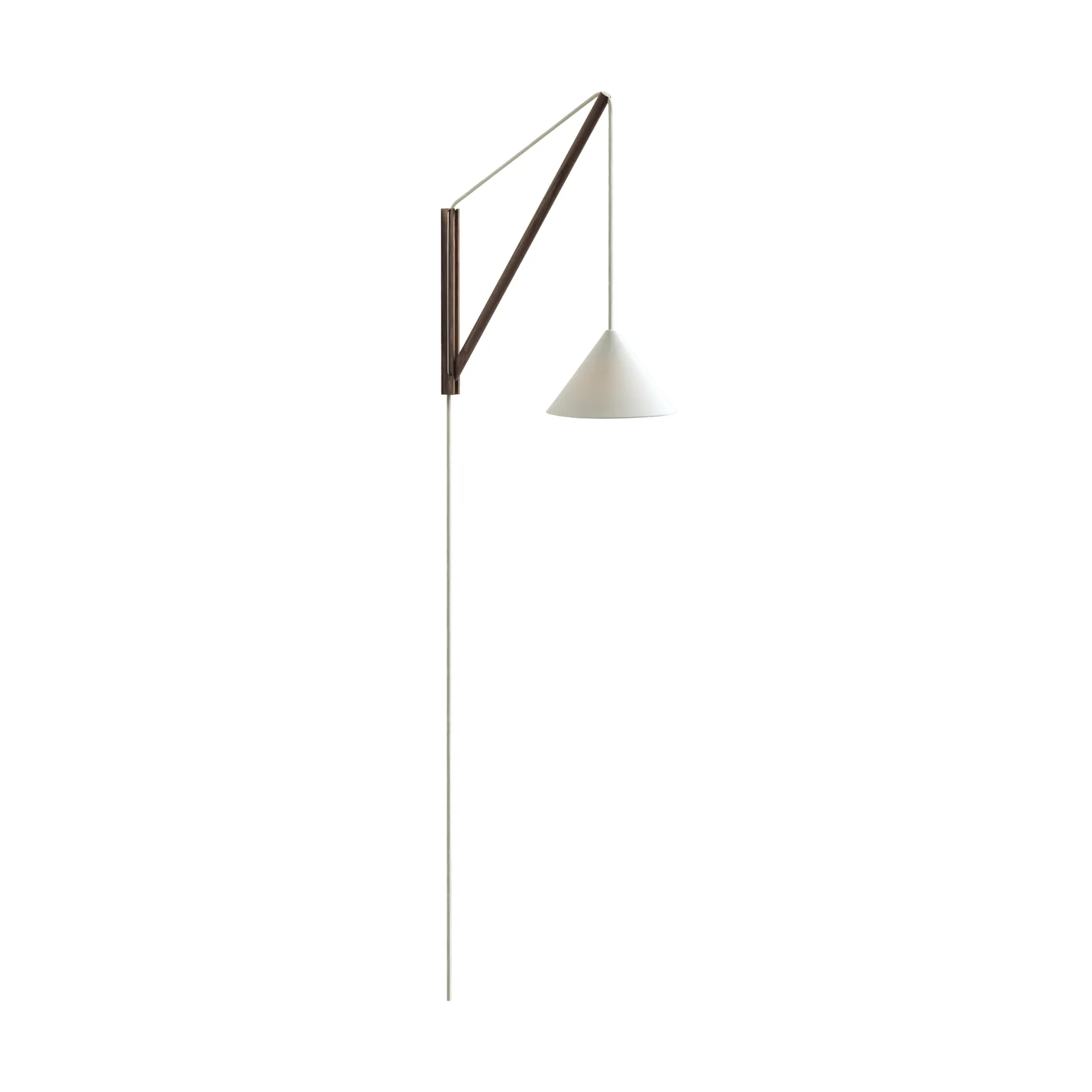 Lampe murale suspendue, Chêne fumé-blanc MOEBE