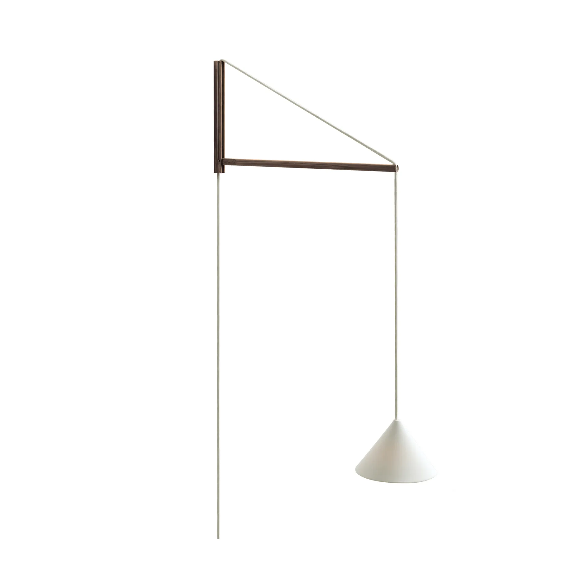Lampe murale suspendue, Chêne fumé-blanc MOEBE