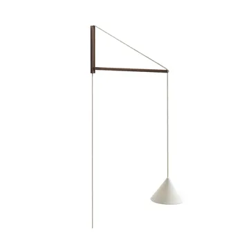 Lampe murale suspendue - Chêne fumé-blanc - MOEBE