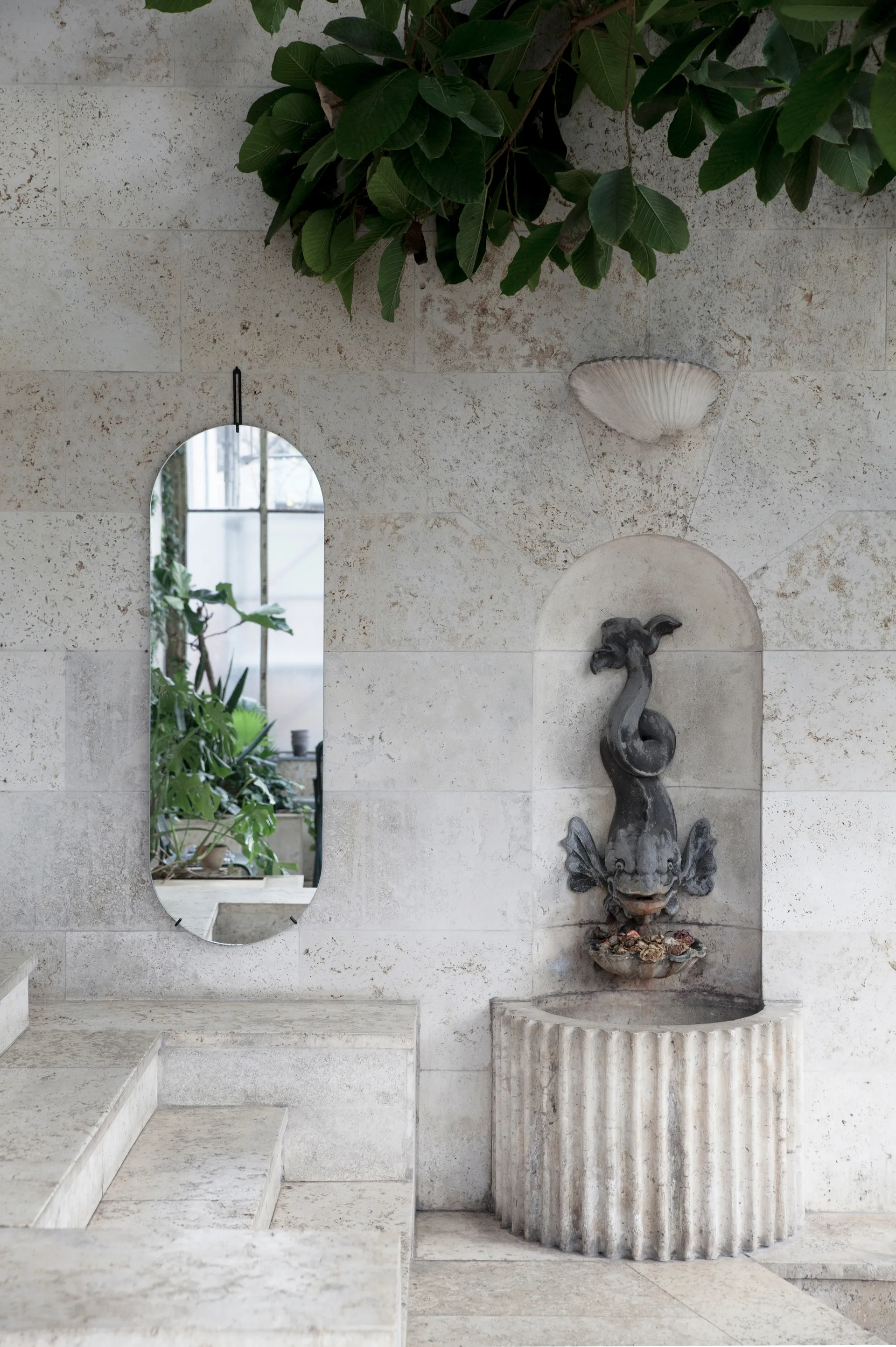 Miroir mural 40,4x146,9 cm, Noir MOEBE