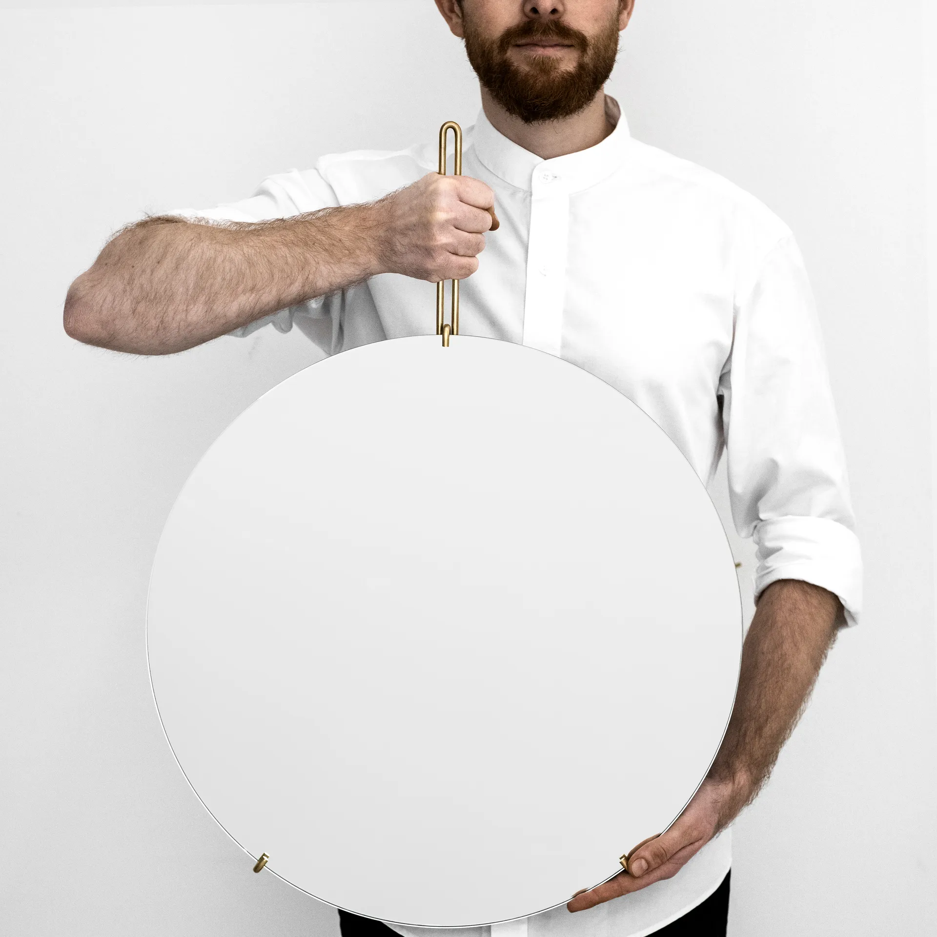 Miroir mural Moebe Ø 50 cm, Laiton MOEBE