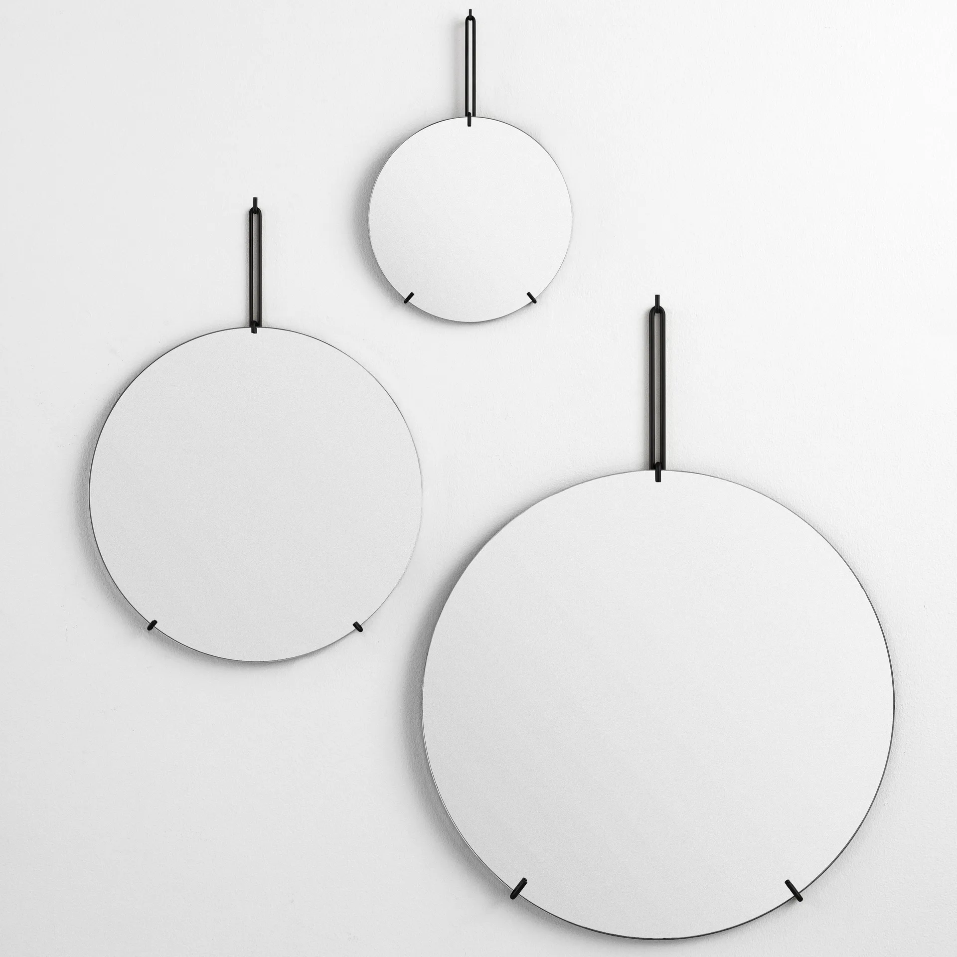 Miroir mural Moebe Ø 50 cm, Noir MOEBE