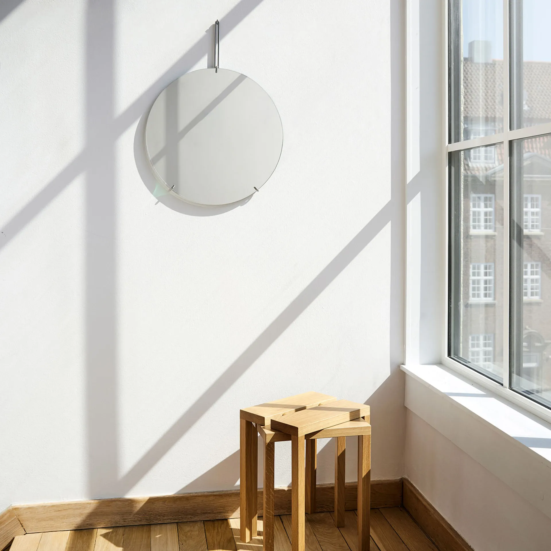 Miroir mural Moebe Ø50 cm, Stainless steel MOEBE