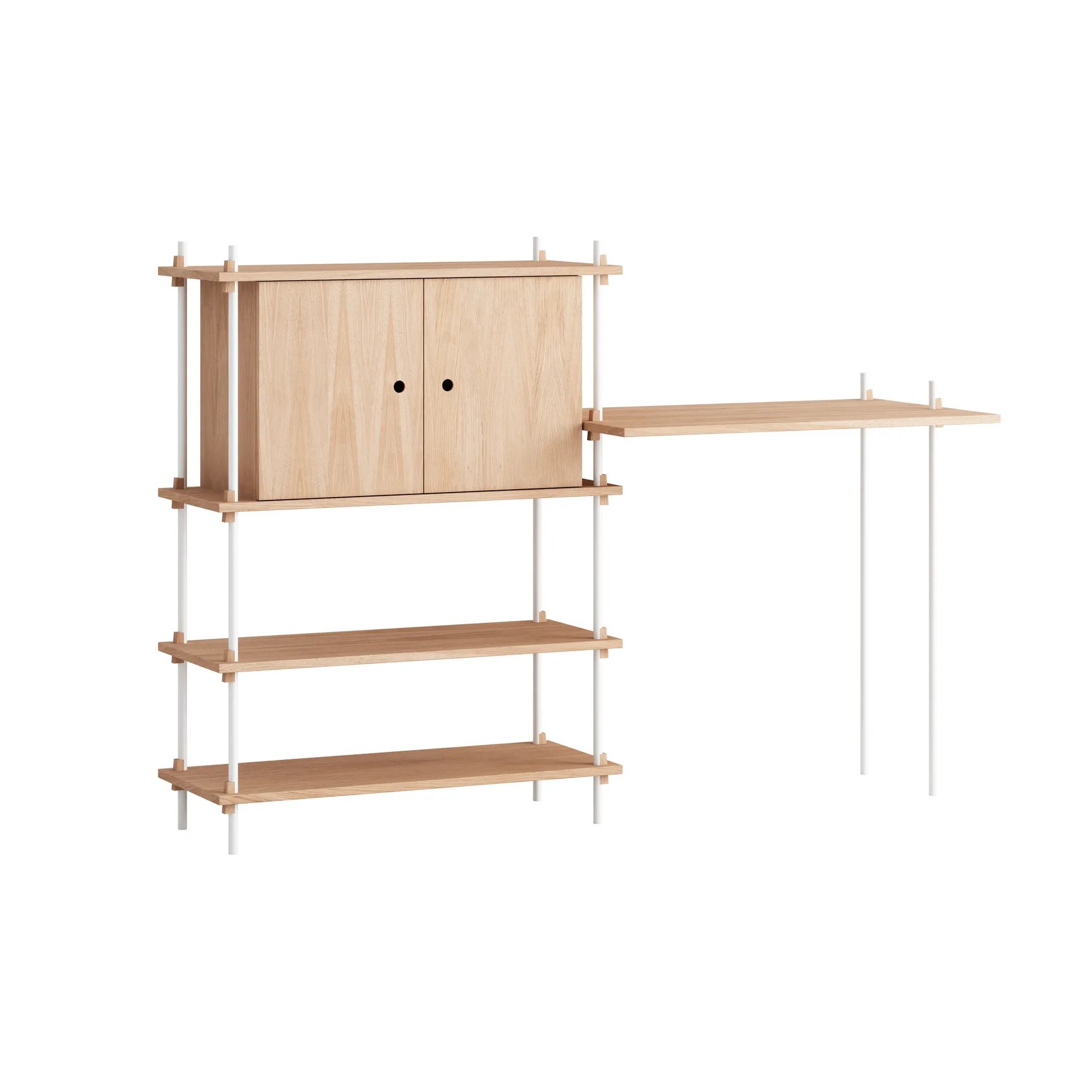 Moebe shelving system s.115.2.D, Chêne-blanc MOEBE