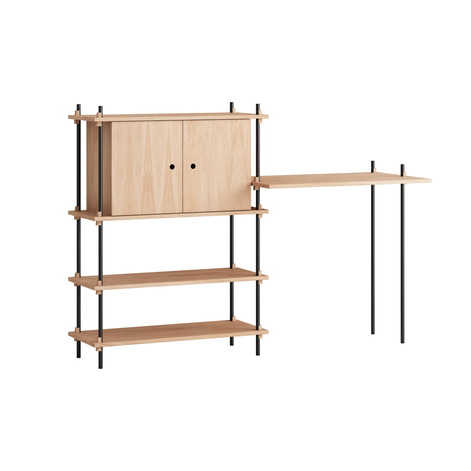 Moebe shelving system s.115.2.D, Chêne-noir MOEBE