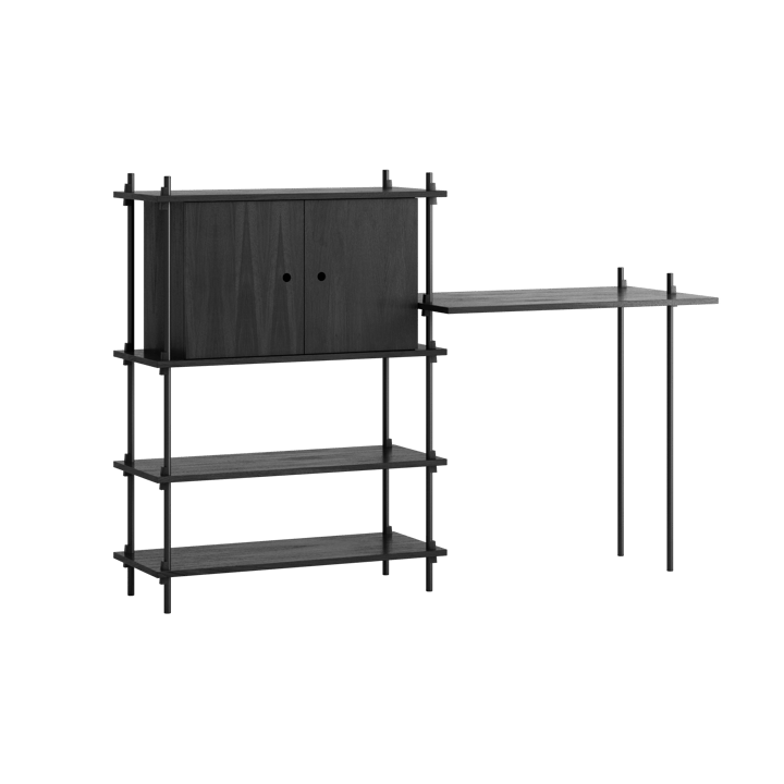 Moebe shelving system s.115.2.D - Noir - MOEBE