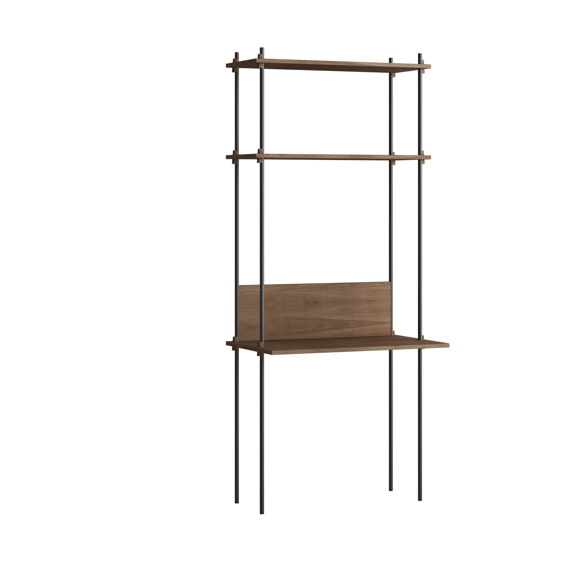 Moebe shelving system s.200.1.D, Chêne fumé-noir MOEBE