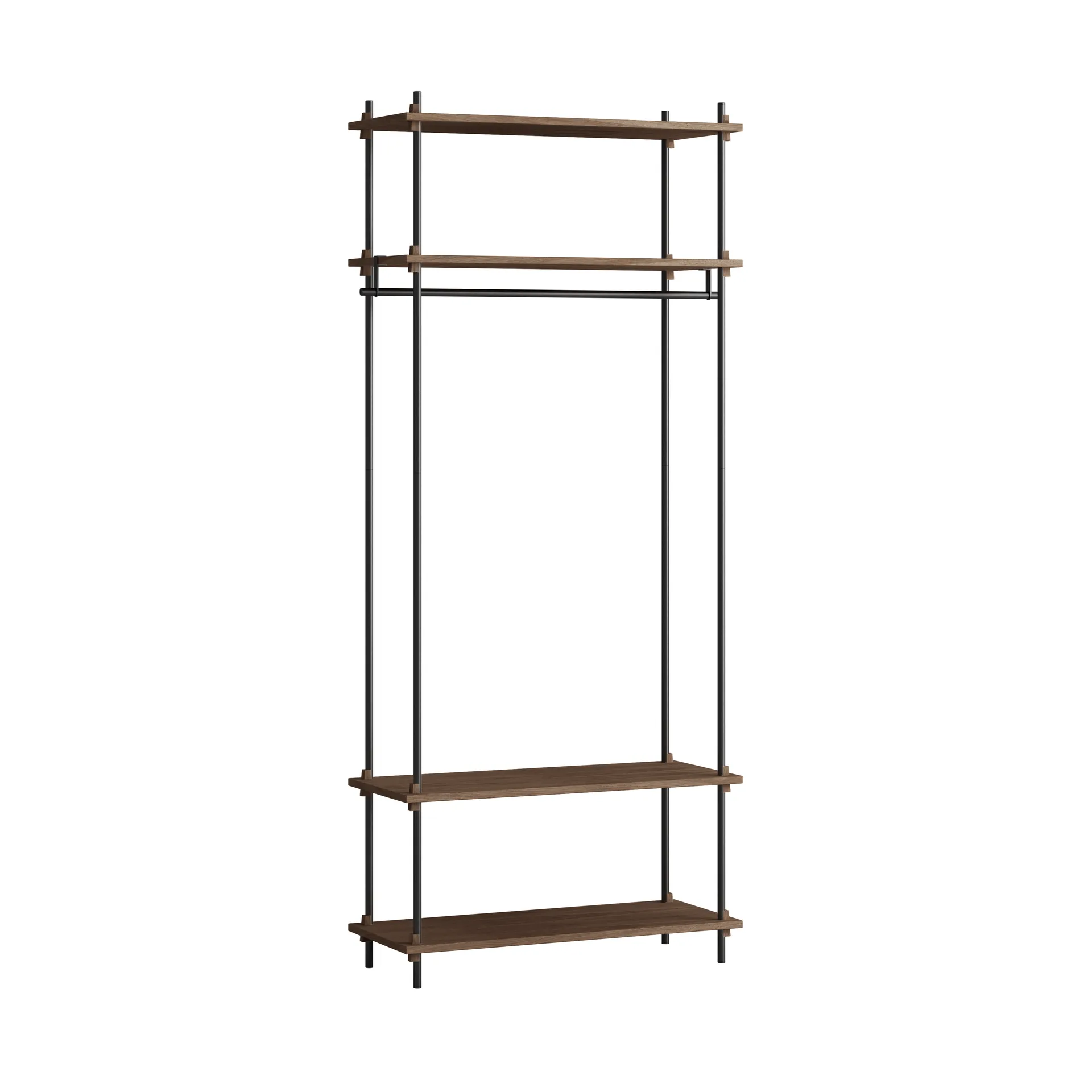 Moebe shelving system s.200.1.F, Chêne fumé-noir MOEBE