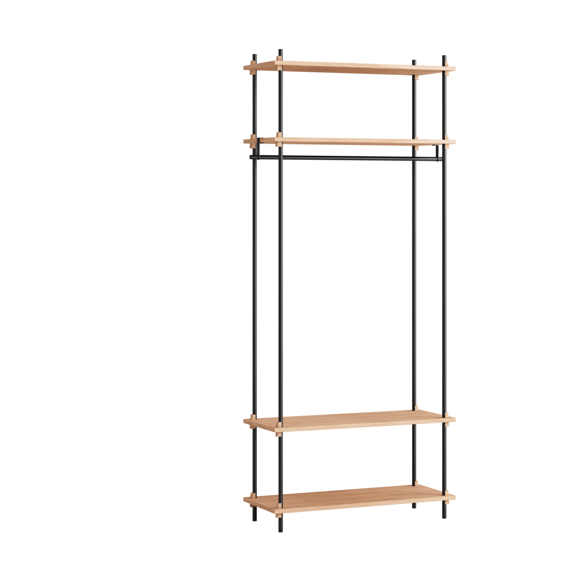 MOEBE Moebe shelving system s.200.1.F Chêne-noir | Design Scandinave | Étagères & systèmes de rayonnage | Marron